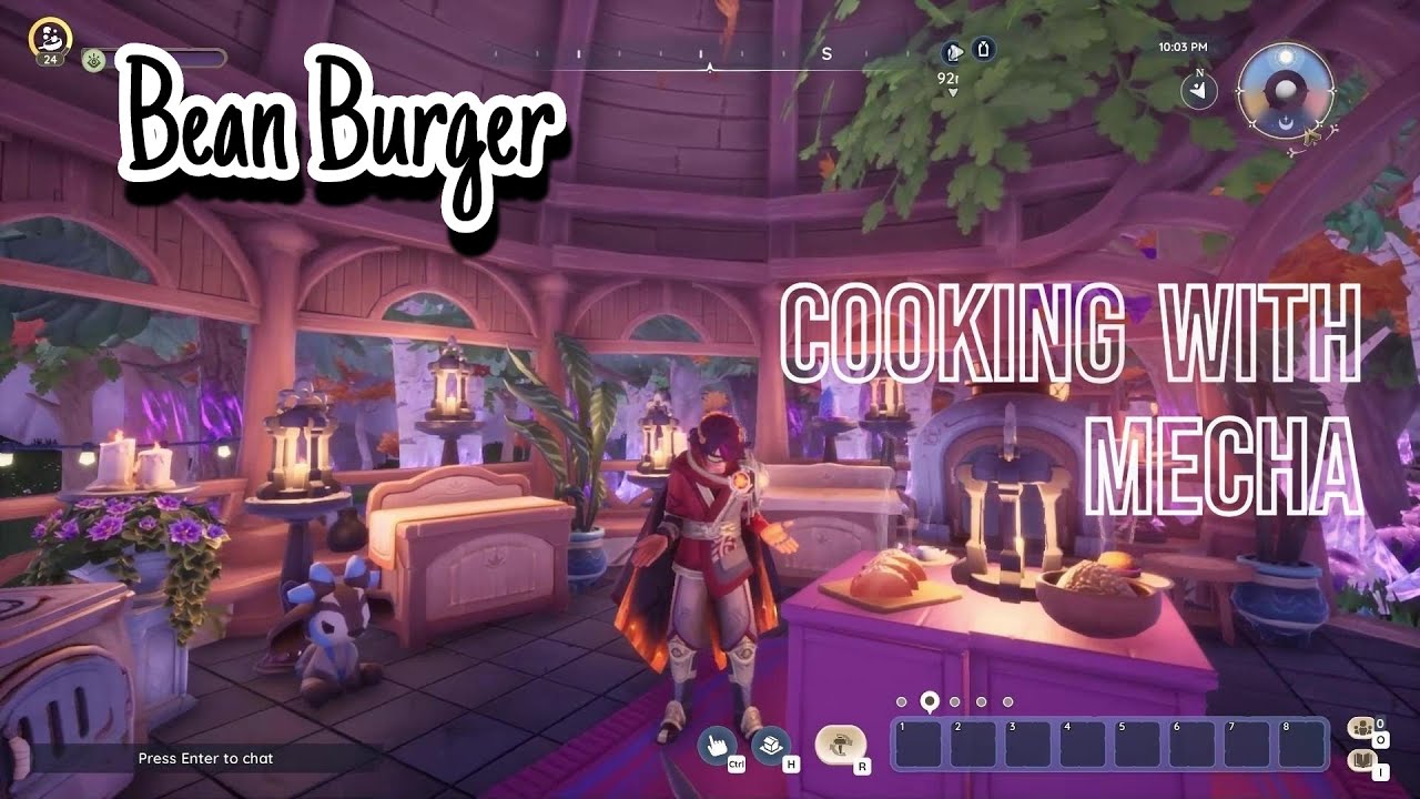 Cooking With Mecha - Cooking Bean Burgers in Palia