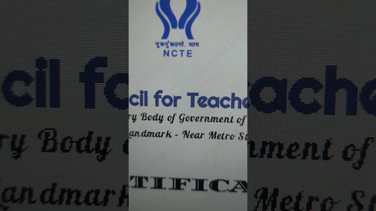 NCTE Otprms certificate Approved