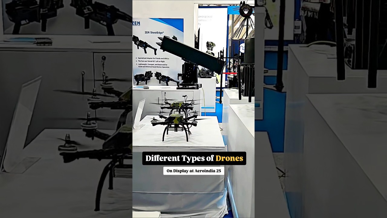 Different Types of Military Drones at Display during AeroIndia 2025 #army