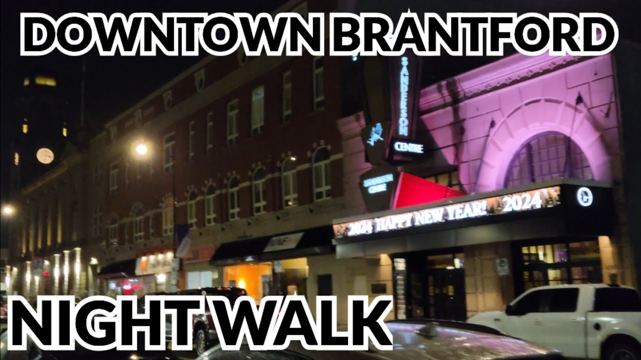 I Walked Downtown Brantford At Night (8K)
