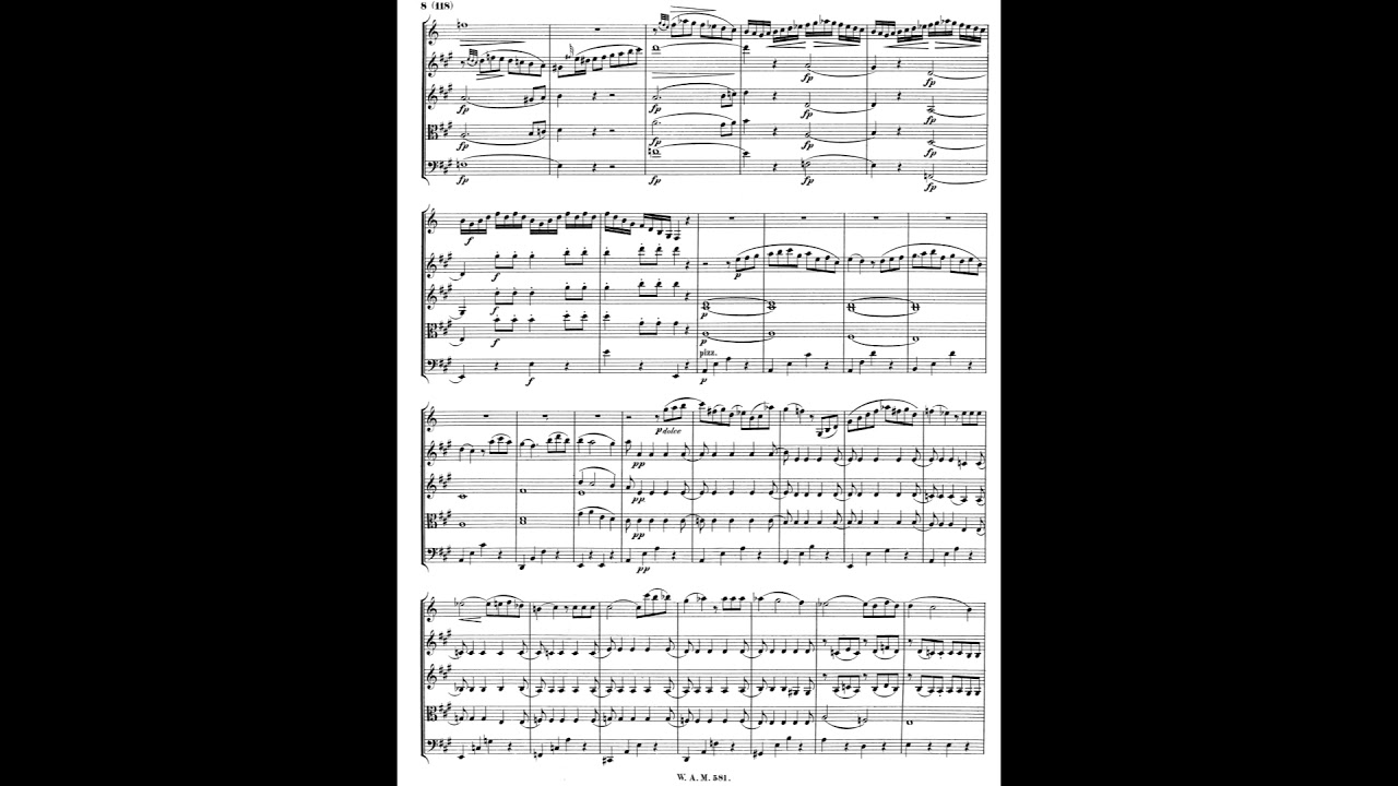 Mozart - Clarinet Quintet in A K.581 (w/score)