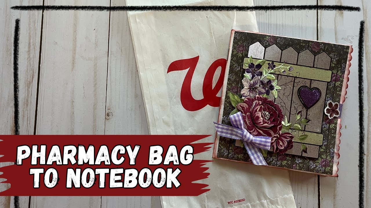 Easy Recycled Pharmacy Bag to Notebook (Giveaway Ended) 