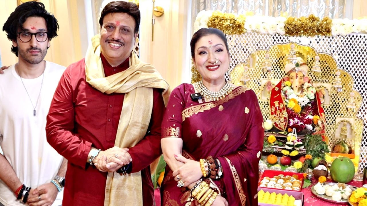 Govinda And Wife Sunita Ahuja Ganpati Celebration Amid Divorce News, Son Yashvardhan Looks Happy!