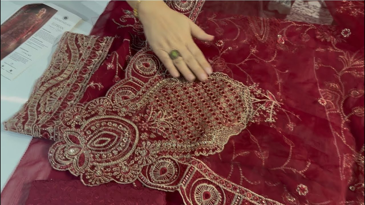 Pure chiffon embroidered suits by zainab Fazlani  at Khoobsurat cloth emporium order@7838524296