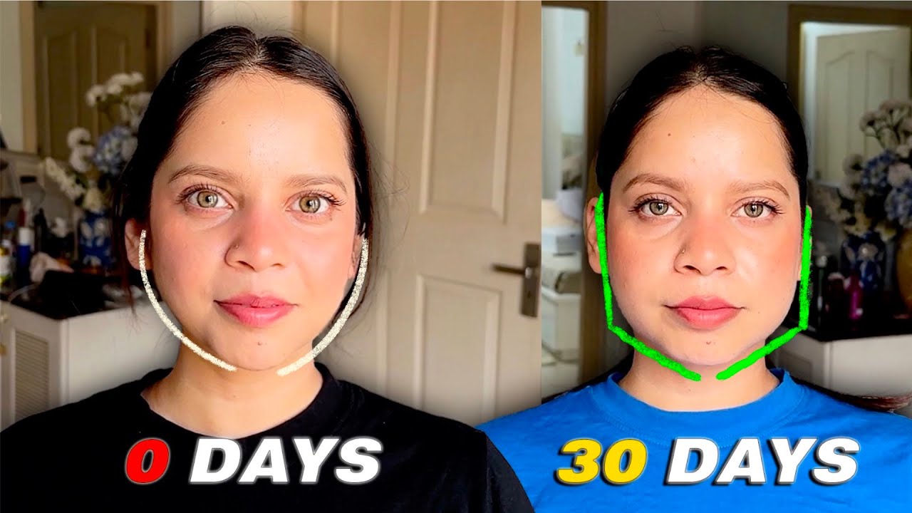 I TOOK 30 DAYS JAWLINE CHALLENGE with @SunRayBee