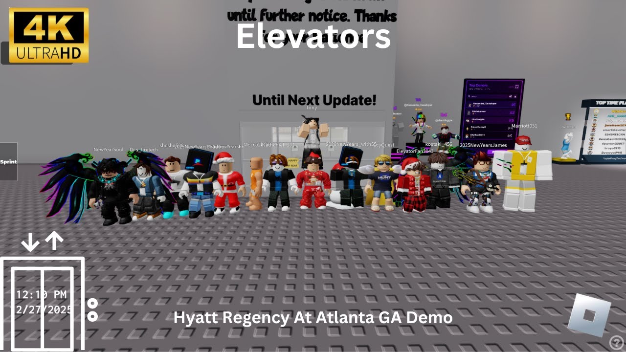 [4K] Elevators - Hyatt Regency At Atlanta GA Demo - Roblox