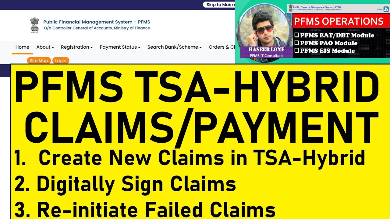 How to Create Claim in PFMS TSA-HYBRID(Detailed) | PFMS | TSA-HYBRID