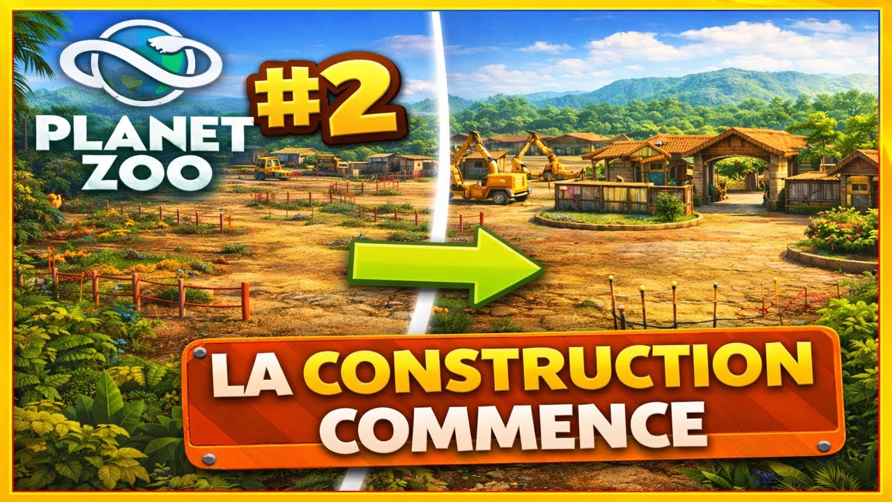 On commence la construction de l'entrée/Planet Zoo/Episode 2/ Gestion
