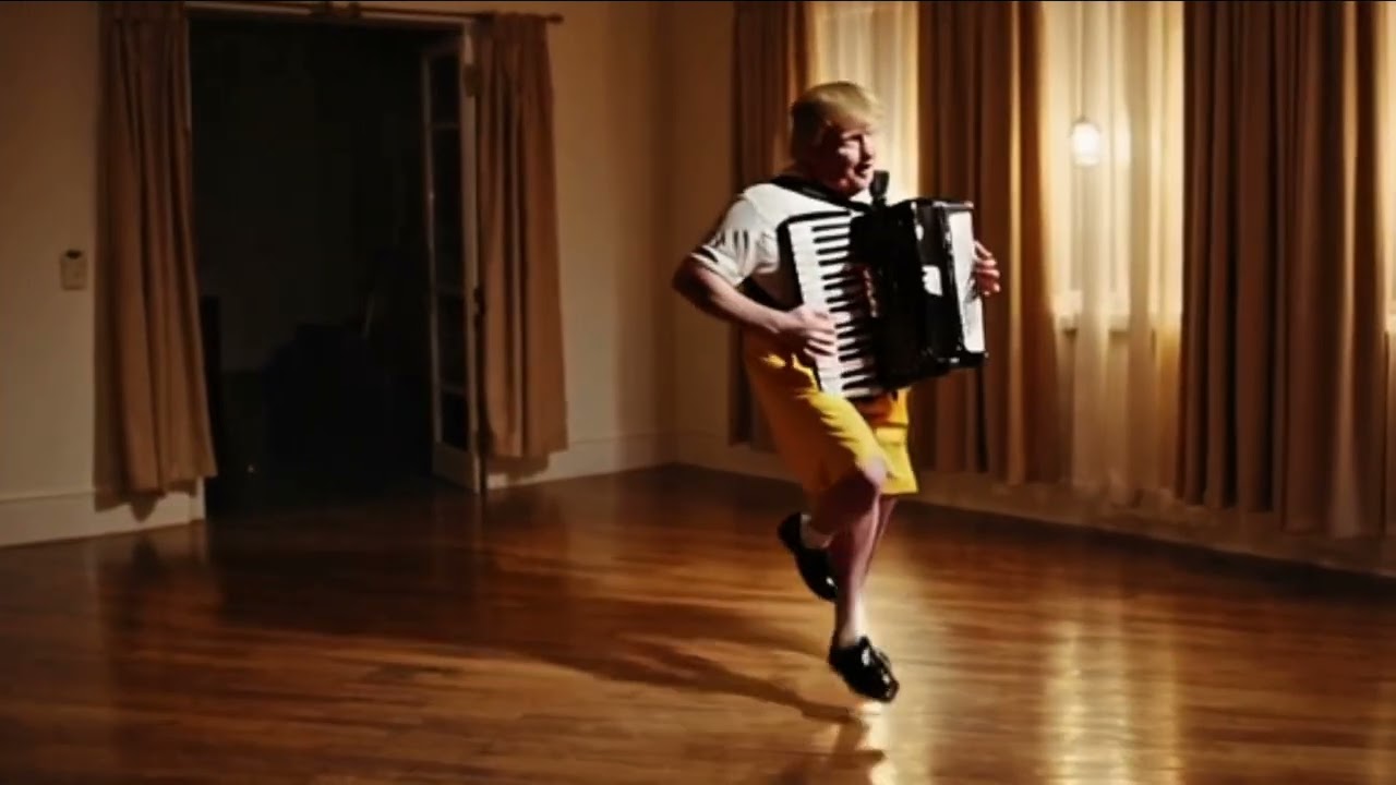 Trump Dances Finnish Polka on Accordion 🪗