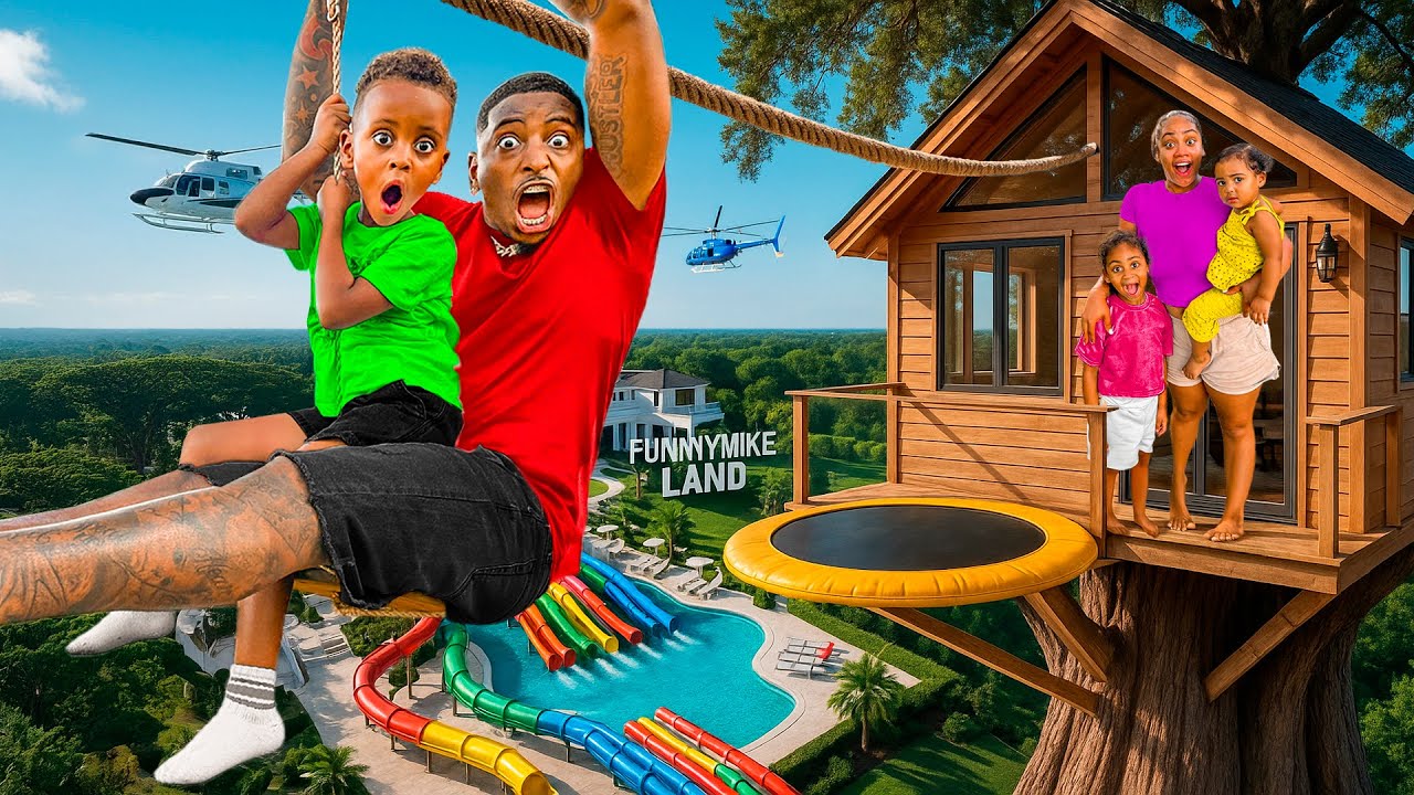 FUNNYMIKE FAMILY NEW HOUSE TOUR! *We Got A ZipLine*