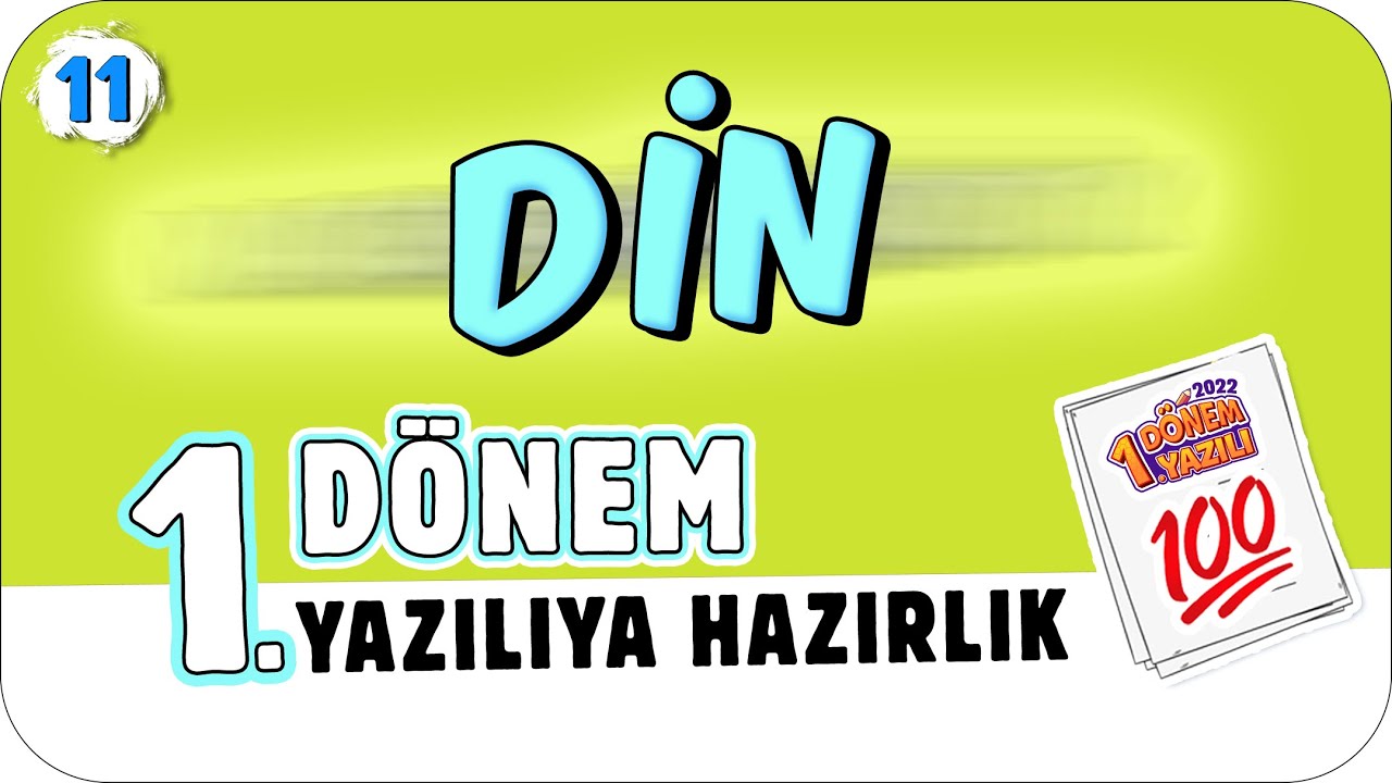 11.Sınıf Din Kültürü 1.Dönem 1.Yazılıya Hazırlık 📑 #2023