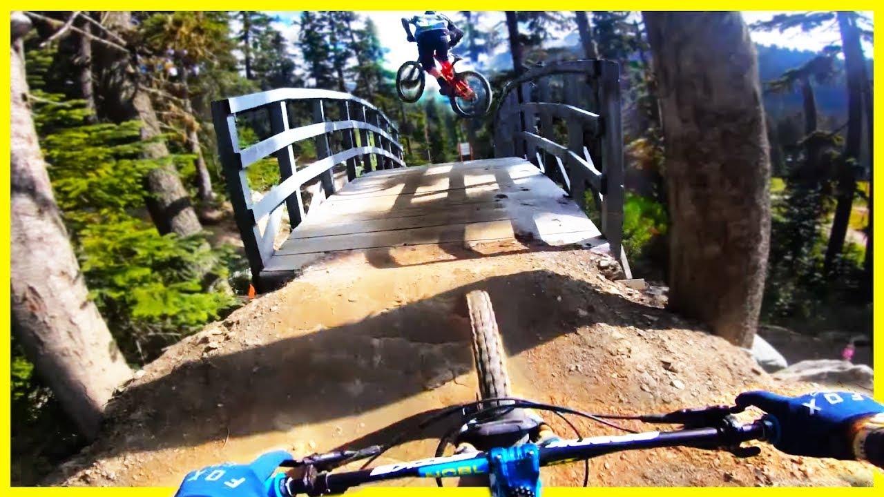 Chasing Pro MTBers Blake Samson & Brendan Fairclough Down Whistler Bike Park!