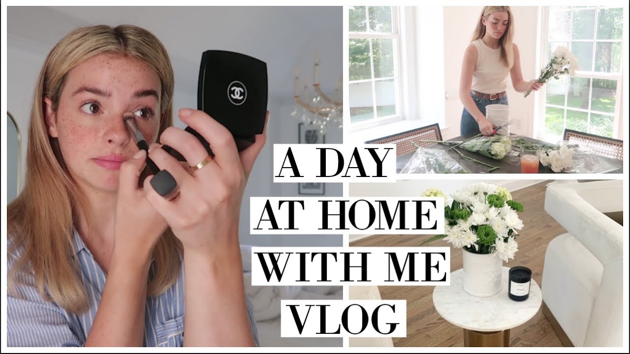 A day at home with me vlog! Gardening, GRWM, & Grocery haul