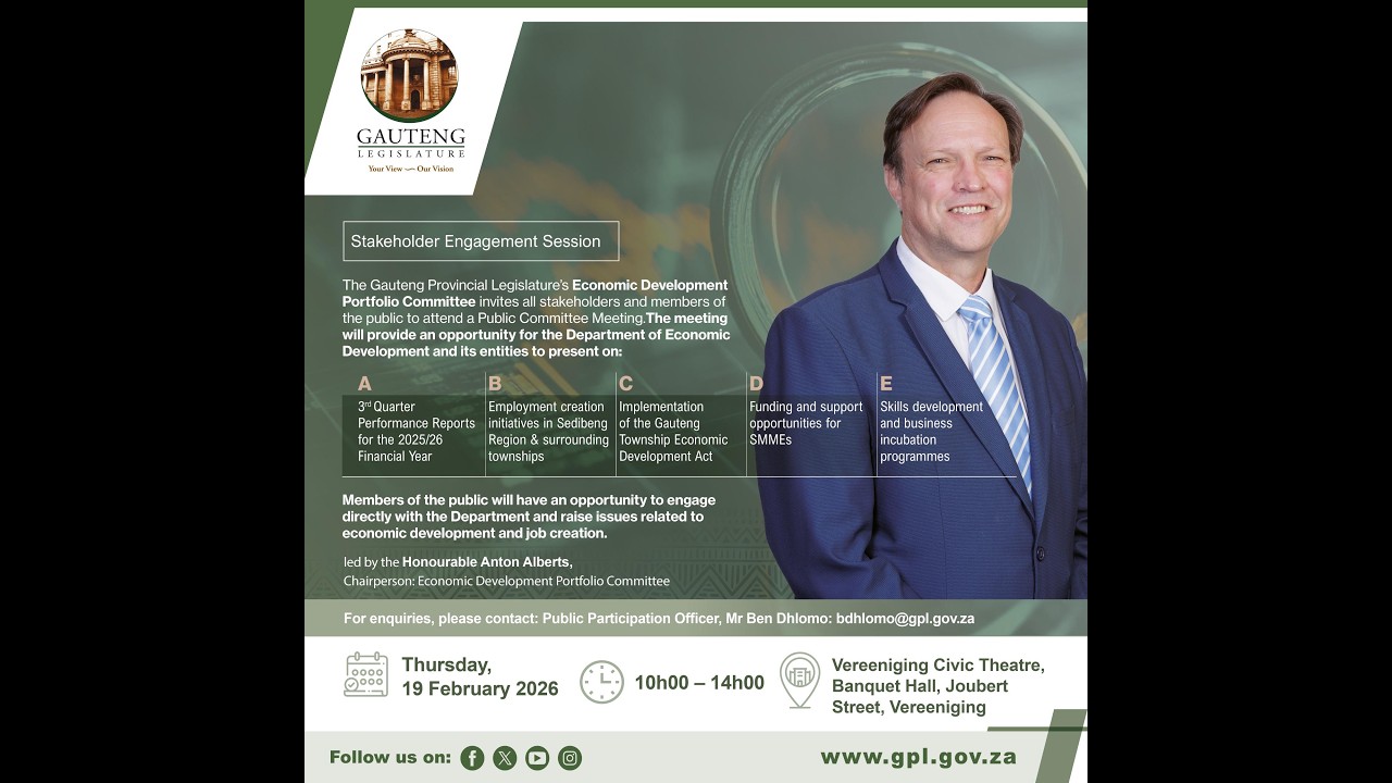 Portfolio Committee on Economic Development Stakeholder Engagement Session