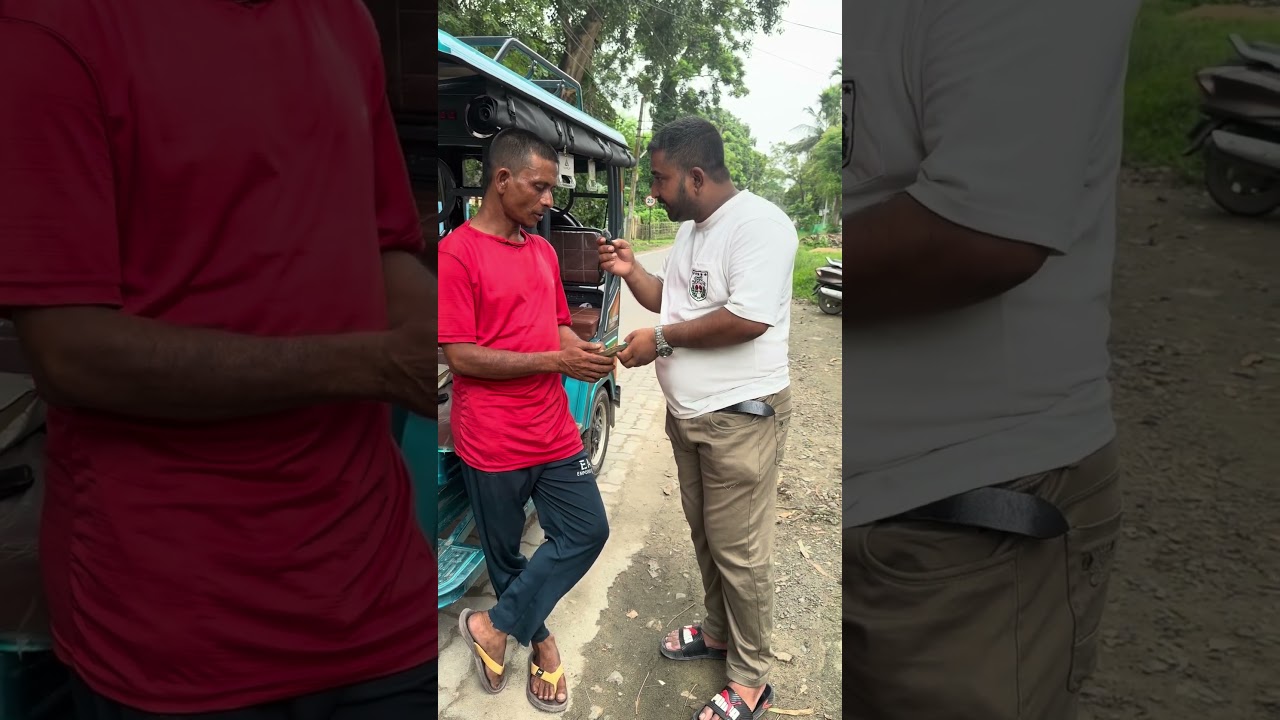 Money counting challenge with an auto rickshaw driver ❤️👀 #assamese #humanity #shorts #shortsfeed
