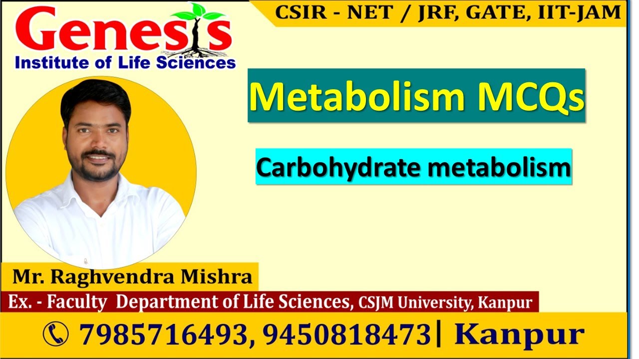 Metabolism MCQs | CSIR NET/JRF | GATE | Life science | biotechnology | ICMR