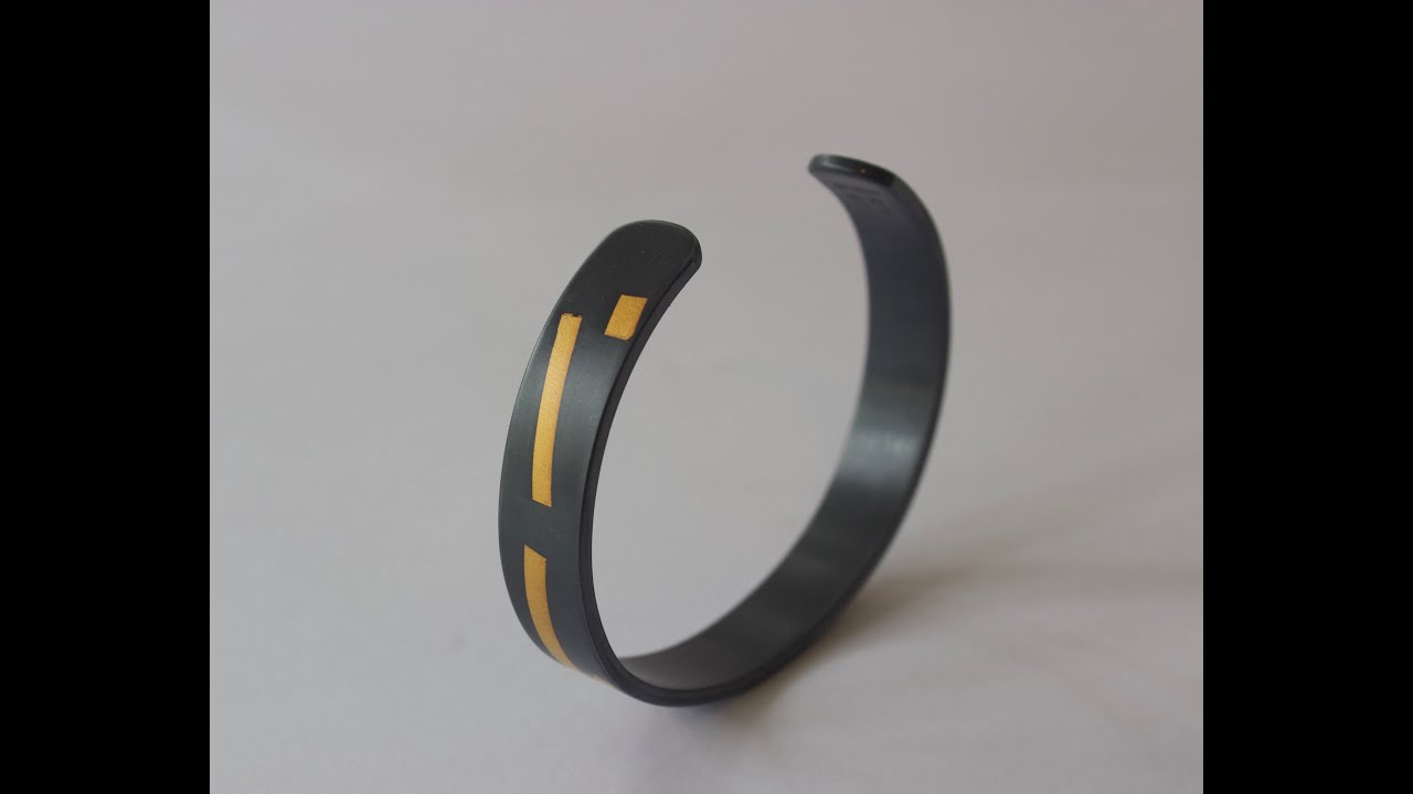 Mid Century Modern Keum-Bo Cuff Bracelet