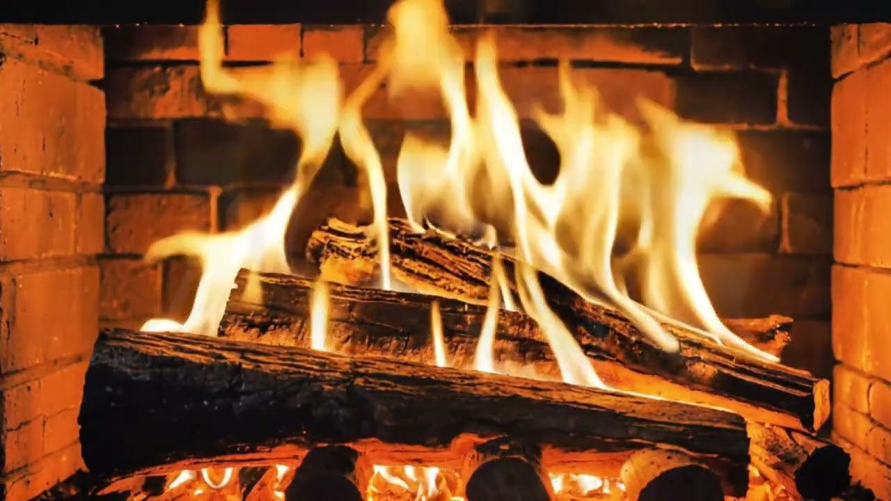 Warm Fireplace Glow to Let Go of Stress and Find Night Calm