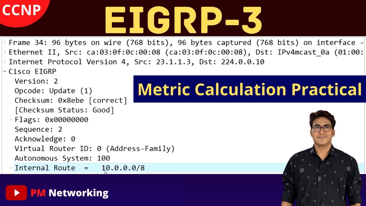 EIGRP Routing Protocol | Metric Calculation Practical in GNS3 | CCNP Routing | #pmnetworking |#ccnp