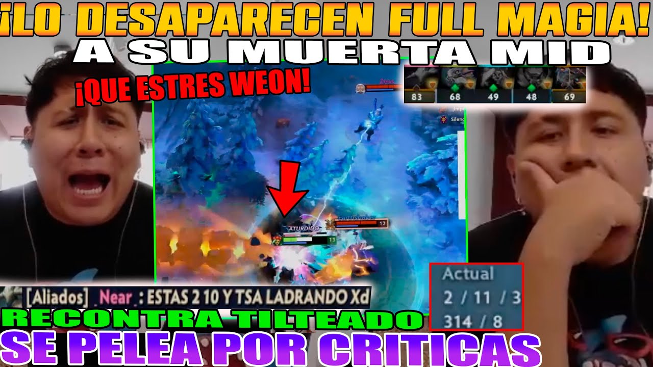 LO DESAPARECEN A FULL MAGIA A SU MUERTA MID! MACARIUS TILTEADO SE PELEA CON TEAM X CRITCAS DOTA 2