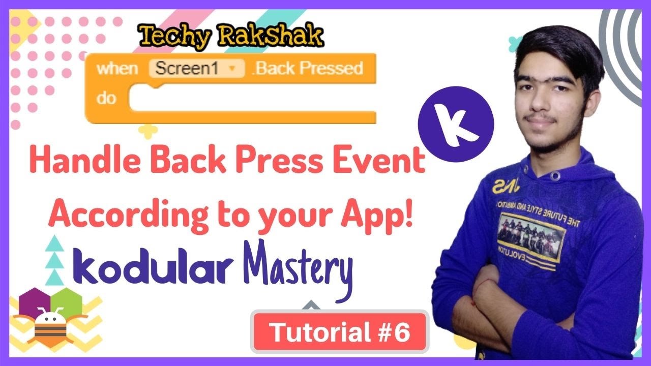 #6 How to Handle Back Press Event in Kodular | Android App Development | MIT App Inventor