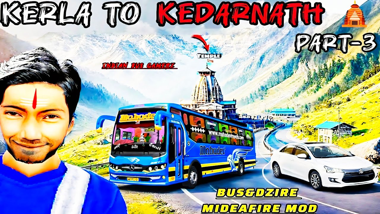 🏔️ Kedarnath Temple 🛕Tour 🎯 PART- 3 !! BUS SIMULATOR INDONESIA  🏔️ @INDIANBUSGAMERZ5 