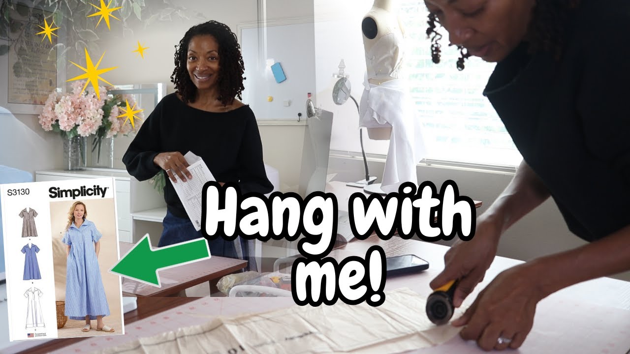 New Fabric, Book Club + a New Dress (My Week in a Vlog) Simplicity 3130