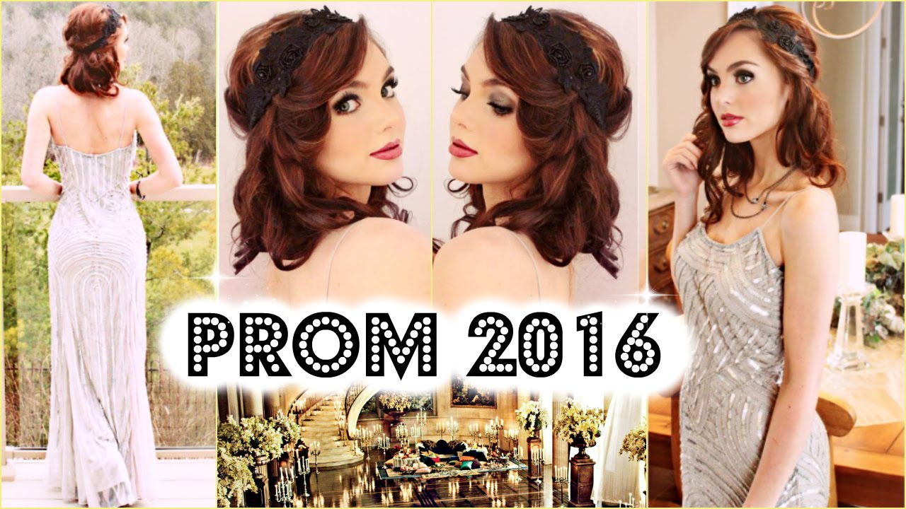 GRWM Prom 2016 | Great Gatsby / 1920's Flapper Makeup, Bob & Gown