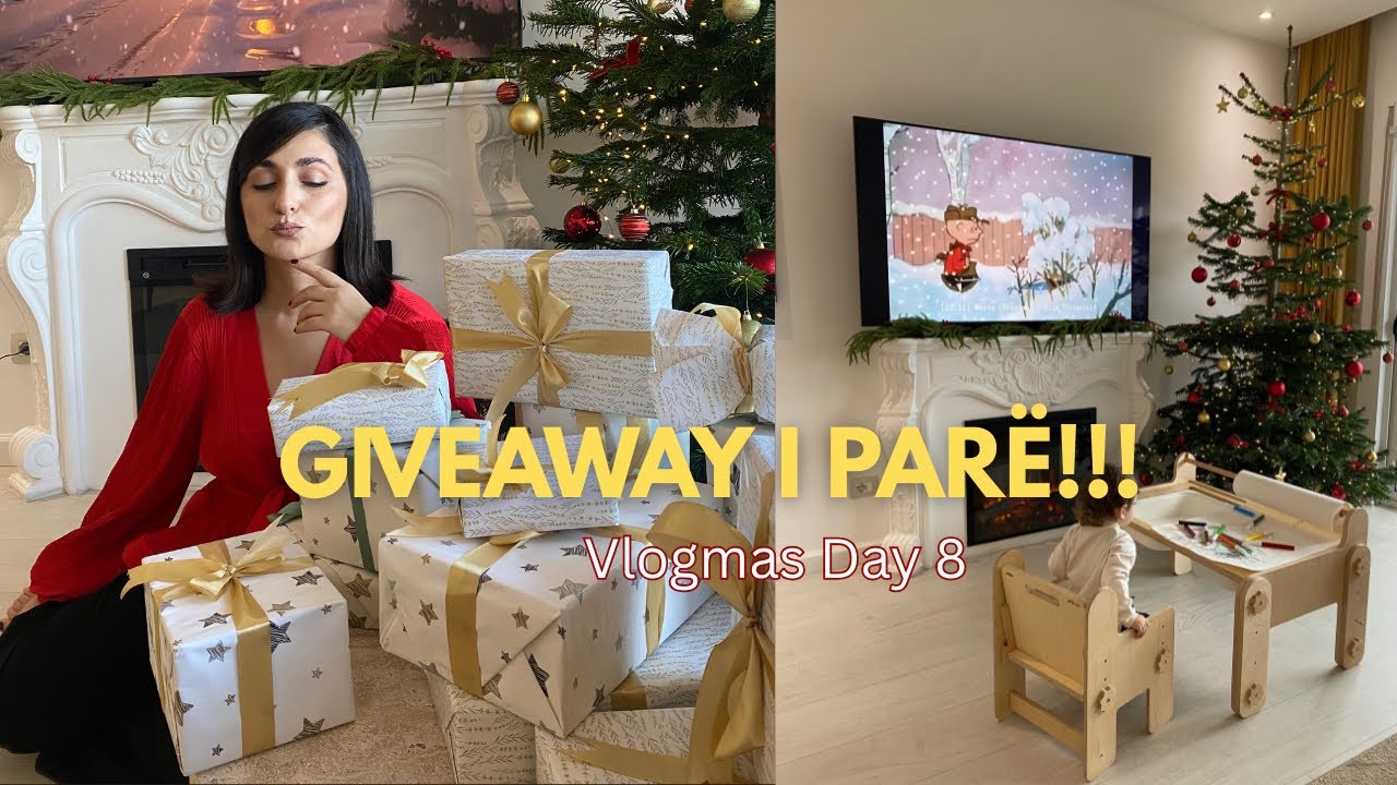 Giveaway i pare ne YouTube | Tavolina e re e Batos | Recete e shendetshme dhe per femije | Vlogmas 8