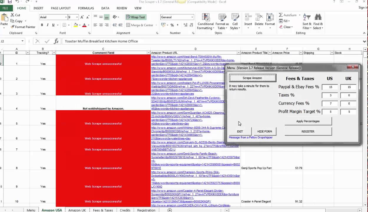 Dropship Software Experts :: What is the Amazon Scraper (with eBay Price Targetting)?