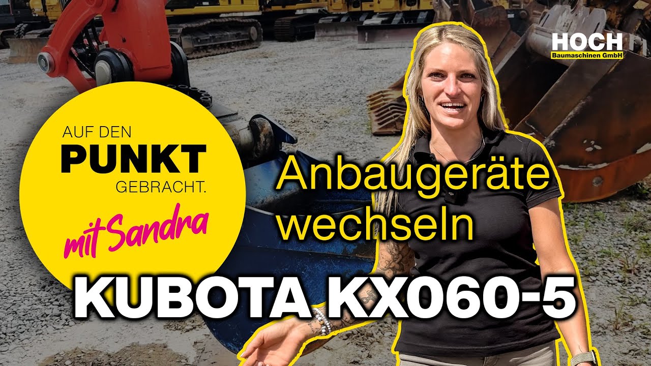 Kubota KX060-5 - Anbaugeräte austauschen