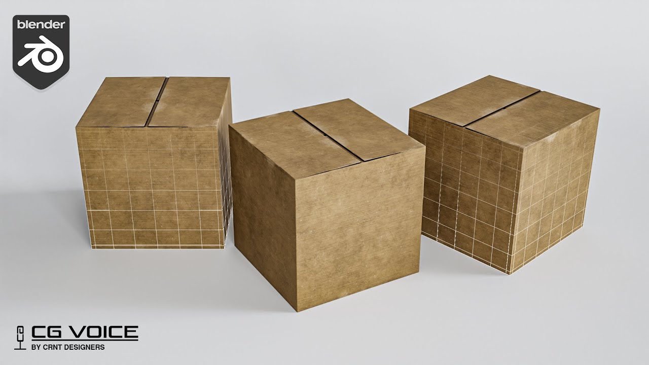 how to model this Cardboard Box in blender _ Blender Modeling