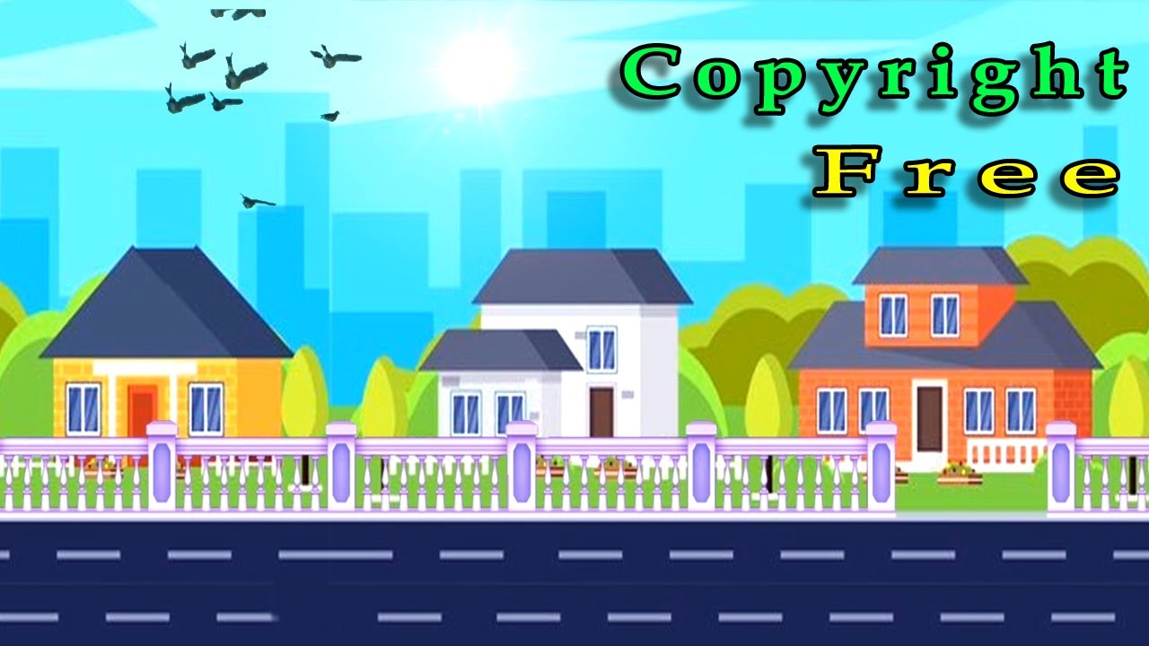 Road Moving Animated Background Video || Side Scrolling Road Animation || No Copyright Royalty Free