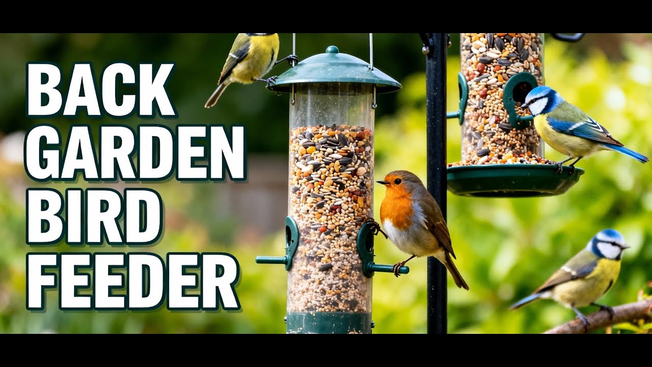 New Bird Feeding Station | Starlings Squabble - British Garden Birds Camera Footage