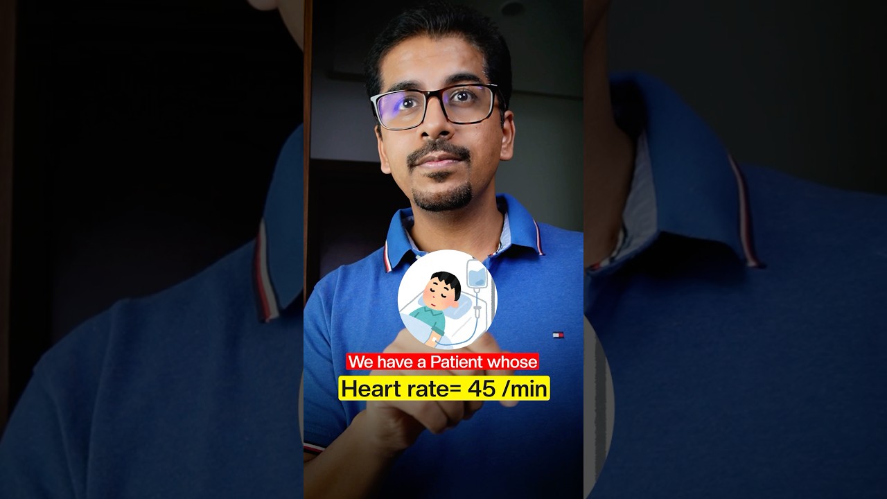 Heart rate 45/min | How to manage? #cardiology #heart #emergency