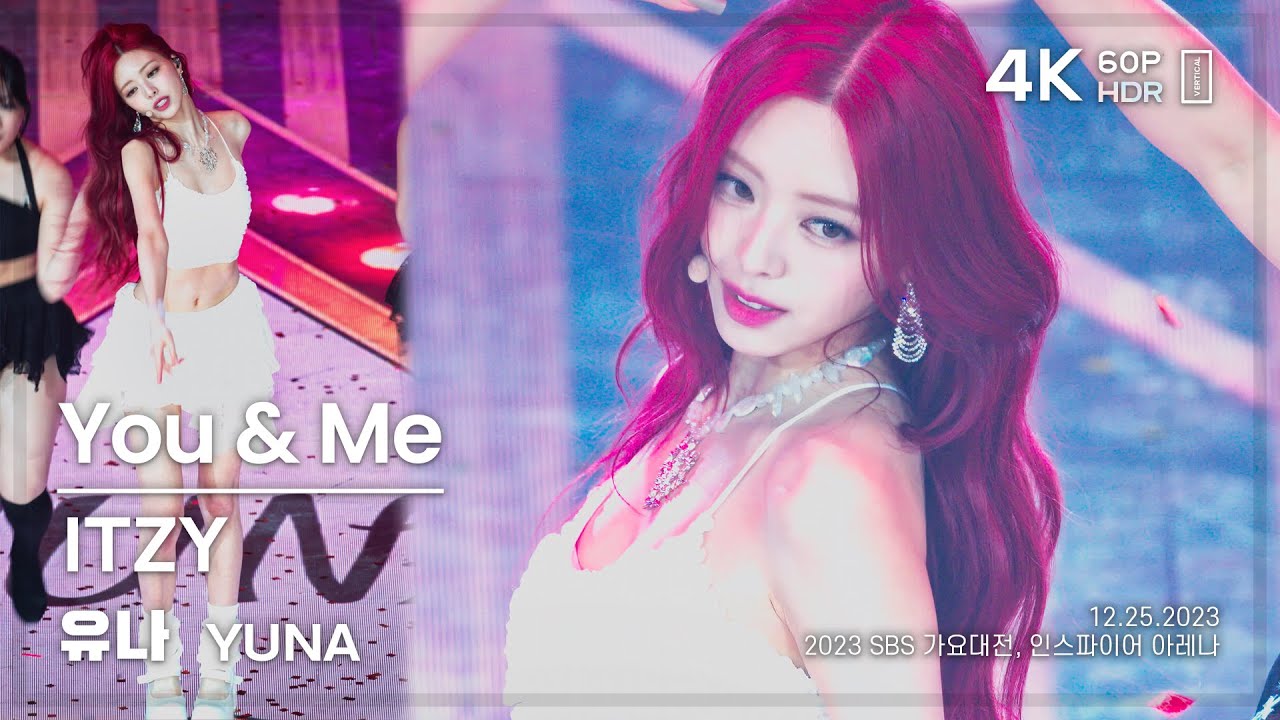 231225 있지 유나 ITZY YUNA 🎧You & Me (BLACKPINK JENNIE cover.) 직캠 FANCAM @2023SBS가요대전 4K60P HDR