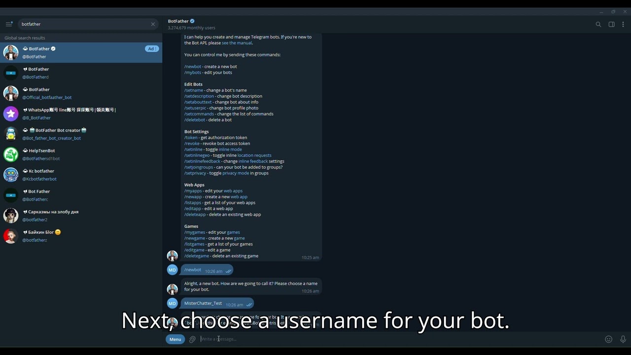 How to Create a Bot Token for MisterChatter?