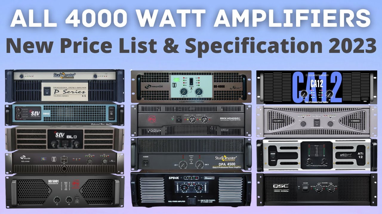 All 4000 Watt Amplifiers New Price List & Specifications 2023 || All 4k Amplifiers || Priyo Dj Vlogs