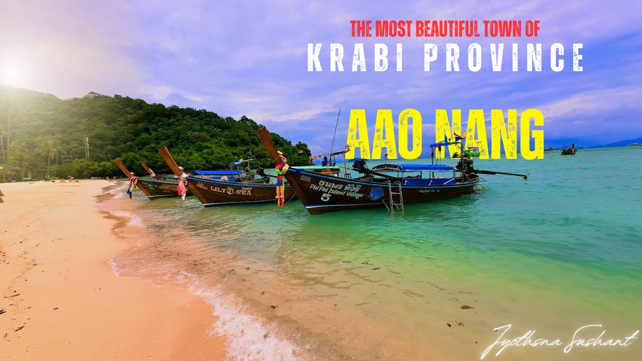 Пешеходная экскурсия по Аао Нанг, Краби! 🇹🇭 || Наблюдение за грандиозным пляжным огненным шоу и з...