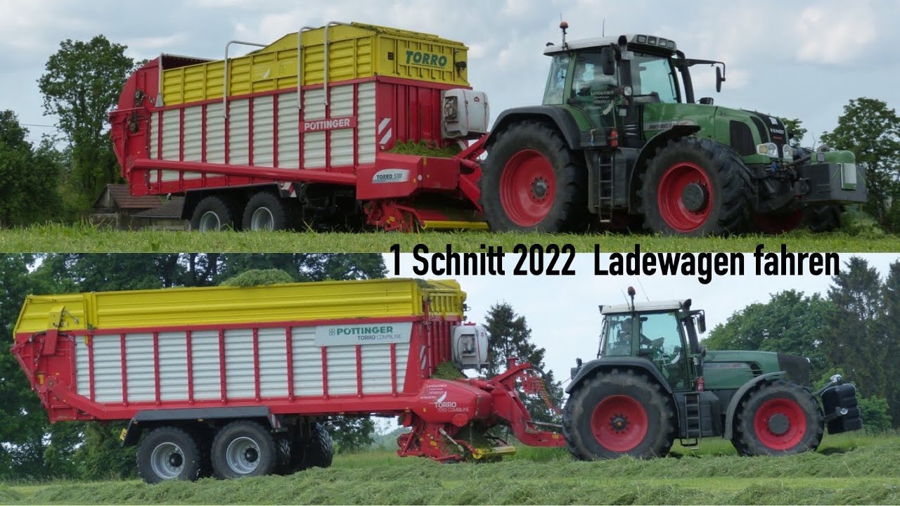 Fendt 930 Vario TMS | Fendt 924 Vario TMS am Ladewagen fahren | Pöttinger | 4K