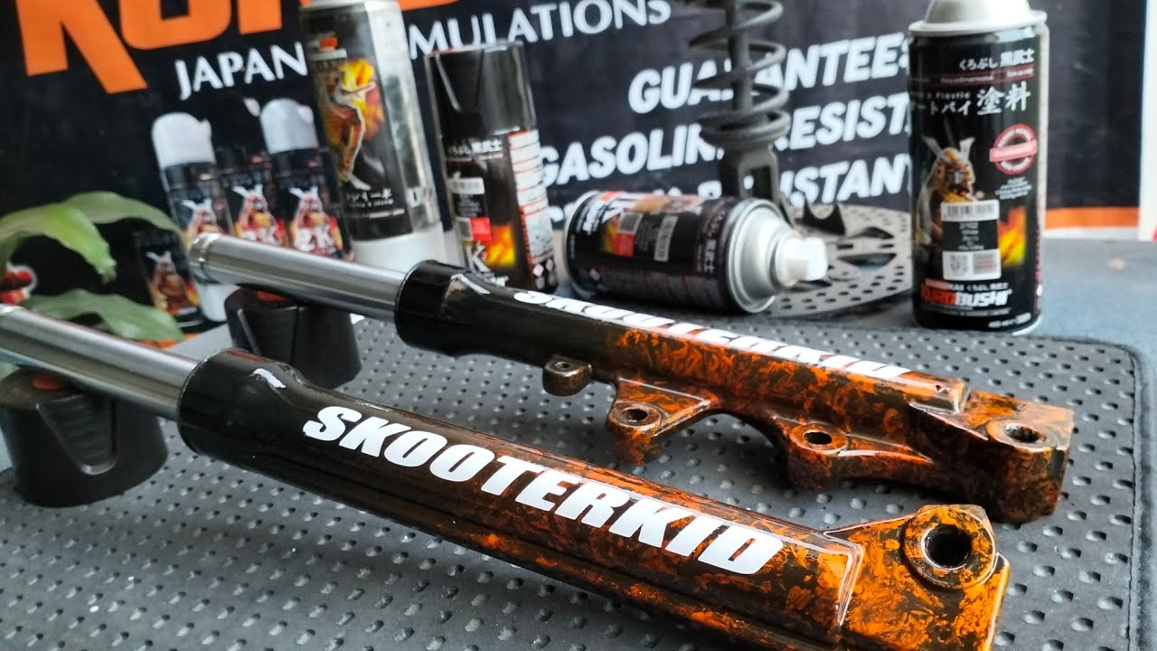 HOW TO REPAINT UR FRONT SHOCK using SAMURAI PAINT