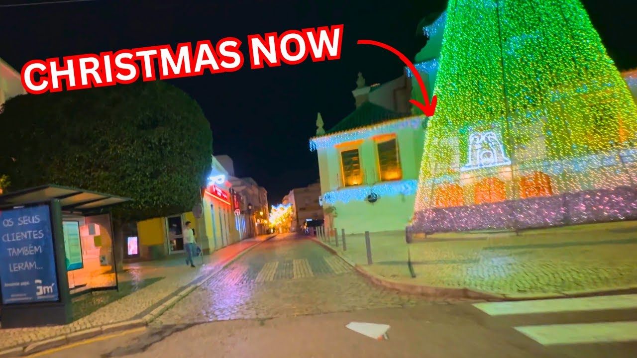 Ольян, Алгарве, декабрь 🎄 Рождественские огни УЖЕ ЗДЕСЬ!