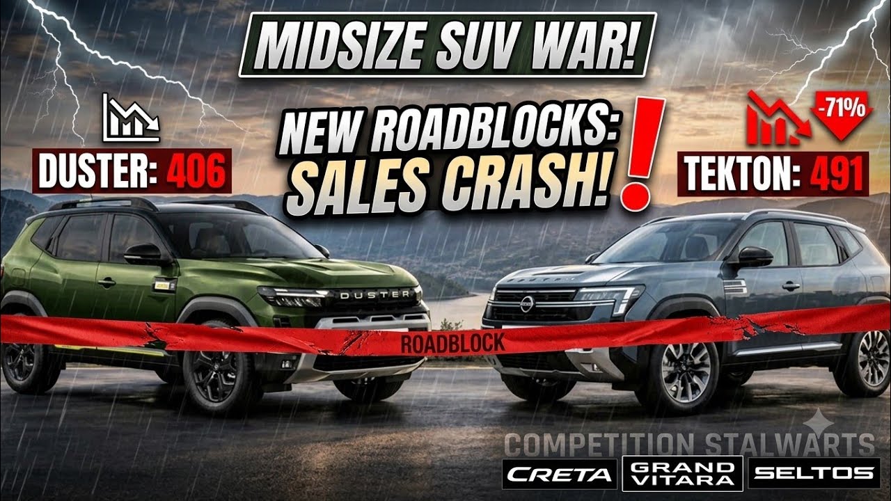 ​Renault Duster & Nissan Tekton Sales Crash in India 