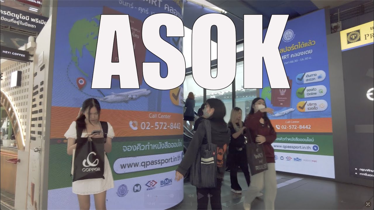Asok BTS Station | Bangkok, Thailand | Walking tour ASMR 4k