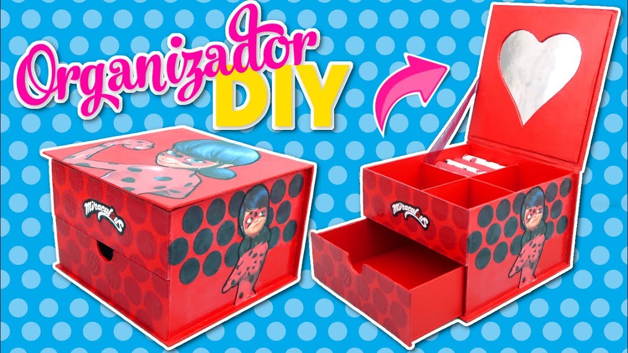 DIY MIRACULOUS LADYBUG ORGANIZADOR CAJA JOYERO DE MIRACULOUS PRODIGIOSA LADYBUG