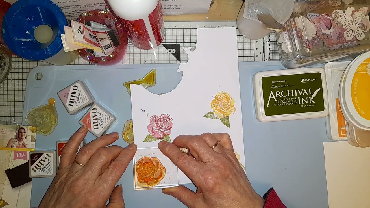 #wingitwednesday, организованная Дженни из Jenny's Crafty Corner — многослойное использование шта...
