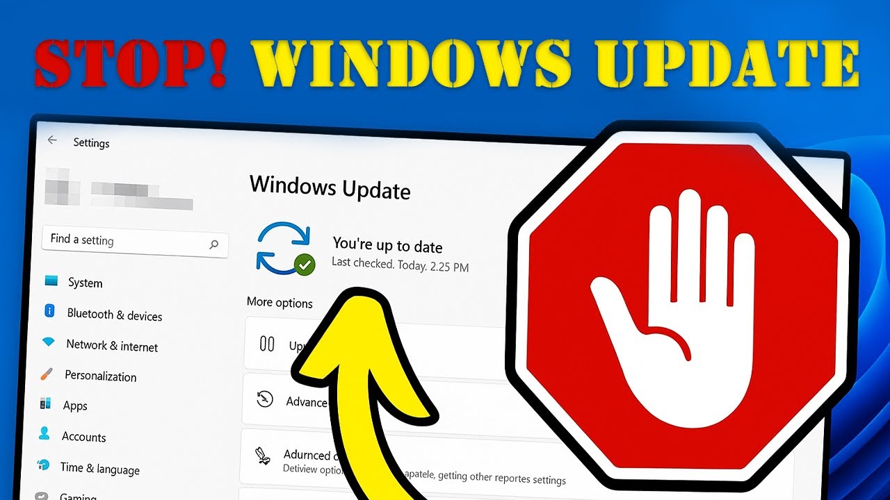 Остановить обновления Windows навсегда