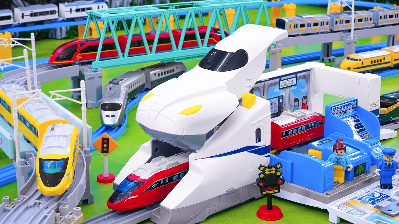Plarail Shinkansen subway ☆ Construction of multi-purpose Takara Tomy Big Shinkansen Nozomi Station