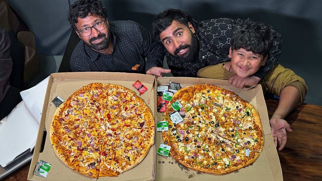 pizza eating challenge with team