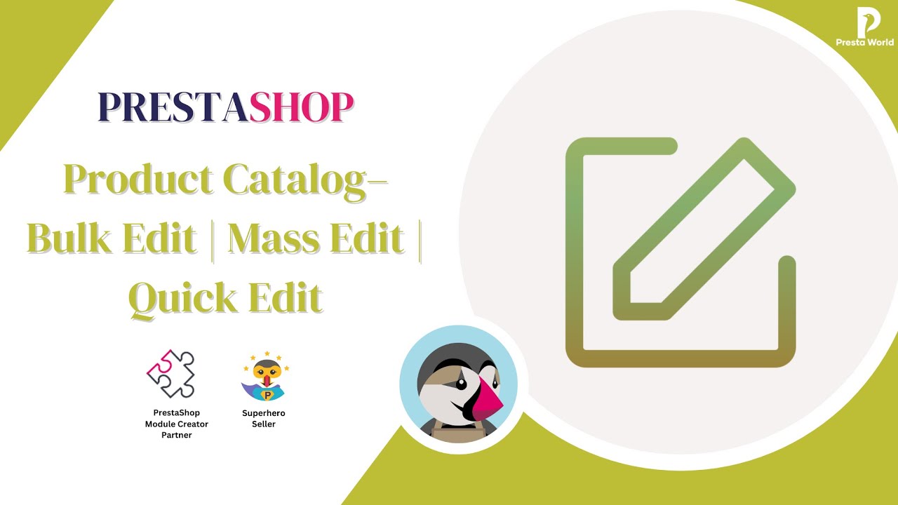 Product Catalog– Bulk Edit | Mass Edit | Quick Edit - PrestaShop Module